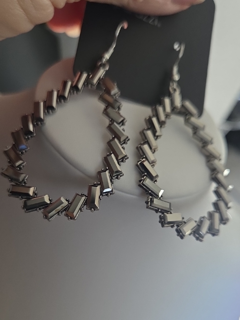 Paparazzi Striking Resplendence Silver Earrings NWT